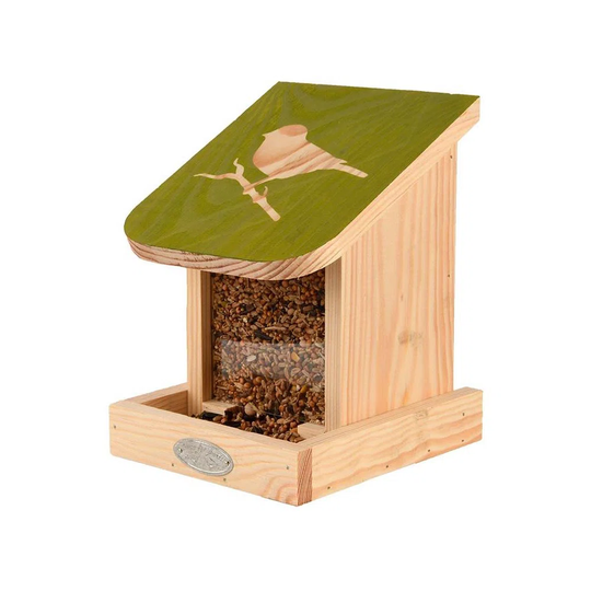 Wooden Silo Decorative Bird Feeder