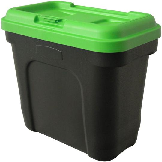 Dry Pet Food Storage Container with Integrated Scoop - 15 Litre - Blue - Green - KCT