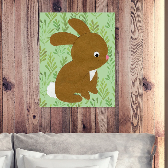 'R Rabbit Grass' Graphic Art on Wrapped Canvas
