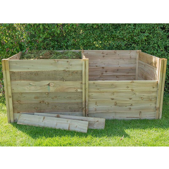 Forest - Wooden Pressure Treated Slot Down Compost Bin Extension Kit