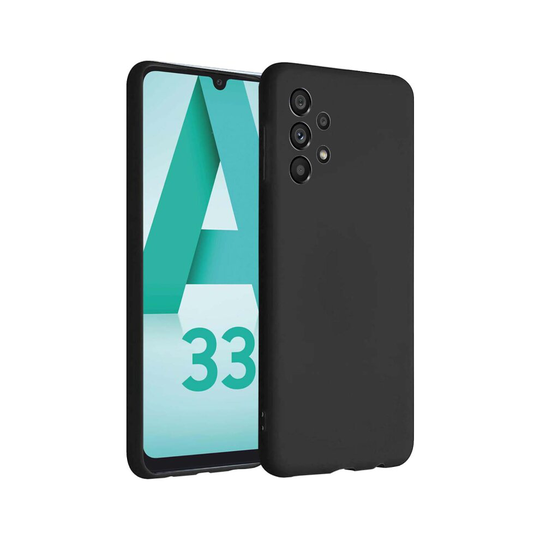 (Black) Case For Samsung Galaxy A33 5G Silicone Gel Phone Cover