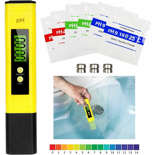 Digital PH Meter, Digital LCD Water Quality Tester, Measuring Range for 0-14 Ph, 0.01 Ph Accuracy, for Drinking Water, Aquariums, Hydroponics,