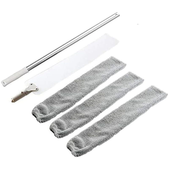 Monly - Extendable Space Cleaning Brush, Dust Brush with Extra Long Handle, Adjustable Mop Sweeping Cleaning Duster for High Ceilings Bed