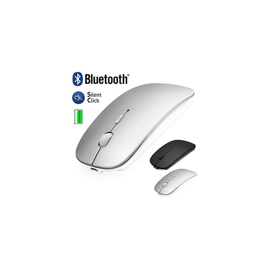 Bluetooth Mouse Compatible with Laptop/iPad/iPhone/Mac(iOS13.1.2 and Later)/PC, Rechargeable Noiseless Mini Wireless Mouse for Android/Windows/Linux