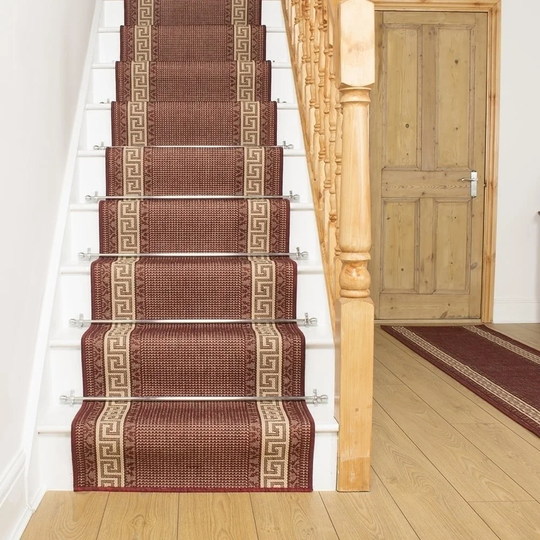 Malani Stair Looped Red Rug