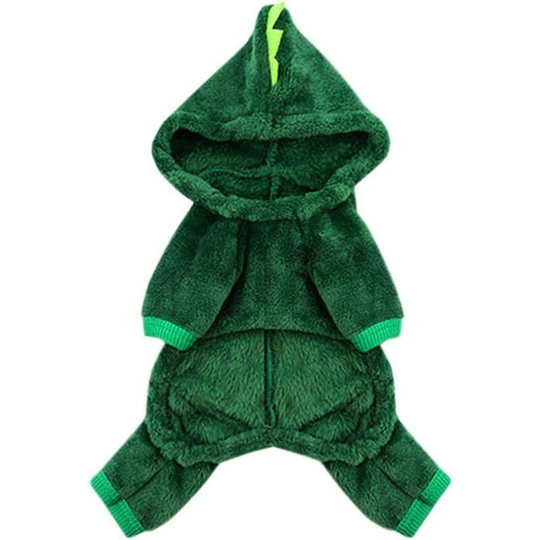 Halloween Dog Autumn and Winter Dinosaur Clothes (xxl) Green