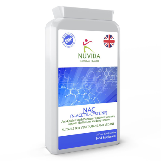 NAC N-Acetyl-Cysteine / 120 x 600mg Capsules / Amino Acid