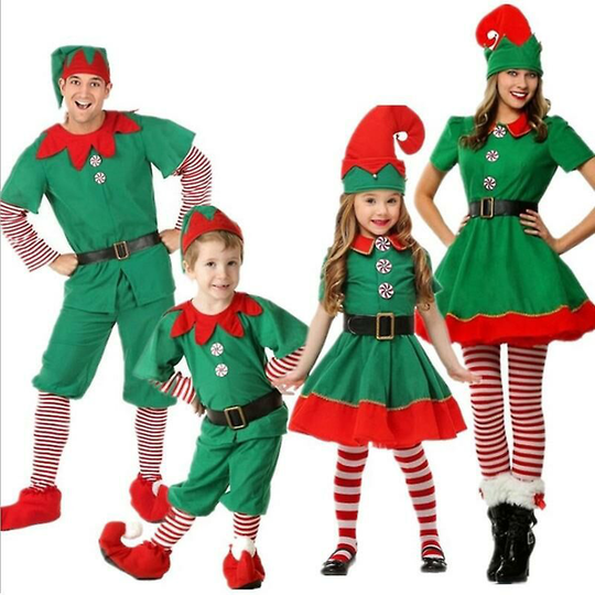 Christmas Cosplay Halloween Costumes For Kids Boy Girls Elfbaby Dress With Hat Shoes Gift New Year Carnival Party Santa Claus - Men 150(140-150cm)