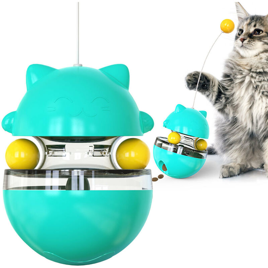 Tumbler Ball, Pet Ball Device, With Antenna, for Pet Interactive Training blue - Muff