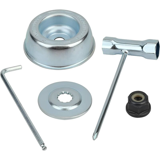 Universal brush cutter head nut kit, for thermal brush cutter, stihl, echo, ryobi head