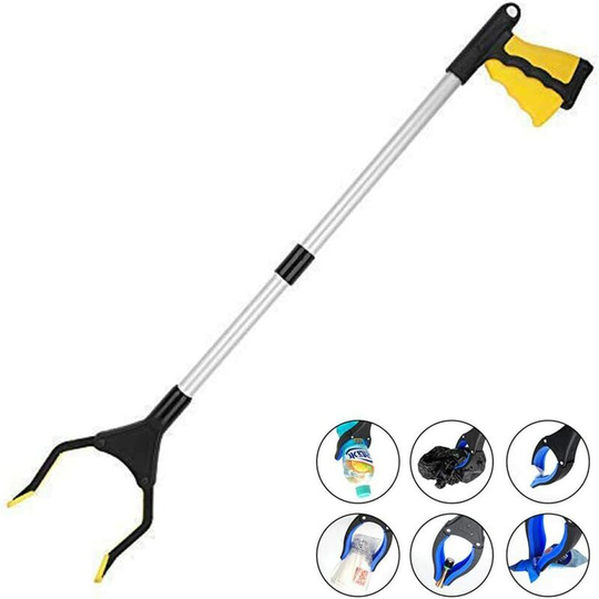 Collection Tools, 82cm Gripper for Seniors, with Rotating Rubber Gripper, for Bin Grip, Garbage Collection, Garden Waste