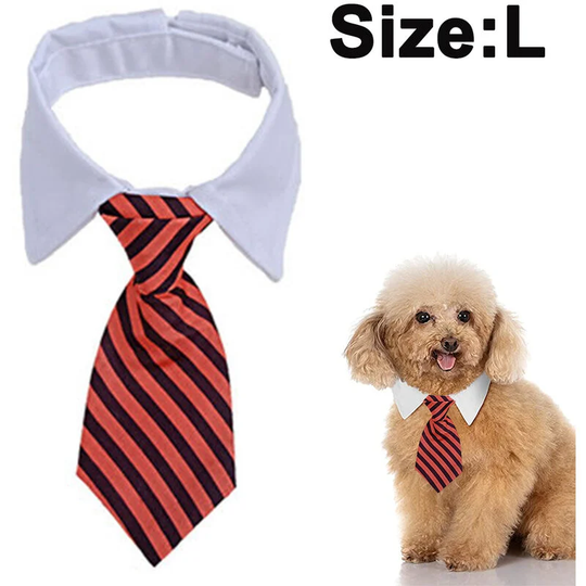 1 Pieces Adjustable Pets Dog Cat Bow Tie Pet Costume Necktie Collar for Small Dogs Puppy Grooming Accessories, black and red, l