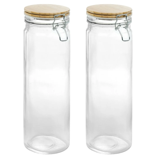 Wood 1900ml Kitchen Canister