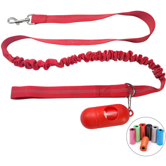 150cm Walking Dog Rope Pet Leash Dog Leash Reflective Dog Leash Dog Poop Bags with Dispenser
