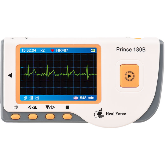 PC-180B0 Portable ecg Monitor Handheld lcd Heart Rate Tracker Home ekg Monitoring Device with Data Storage Transmission - Heal Force