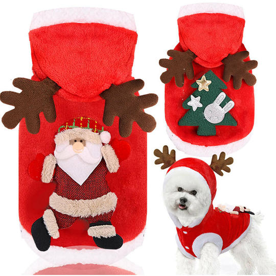 Pet Dog Christmas Clothes Costume, Dog Clothes for Small Medium Dogs and Cats