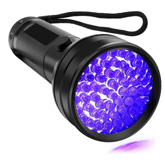 Pesce - uv Blacklight uv Flashlight, 51 led Ultraviolet Blacklight Pet Urine Detector for Dog/Cat Urine, Dry Stains, Bed Bugs, Matching Pet Odor