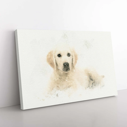 A Golden Retriever Puppy In Abstract
