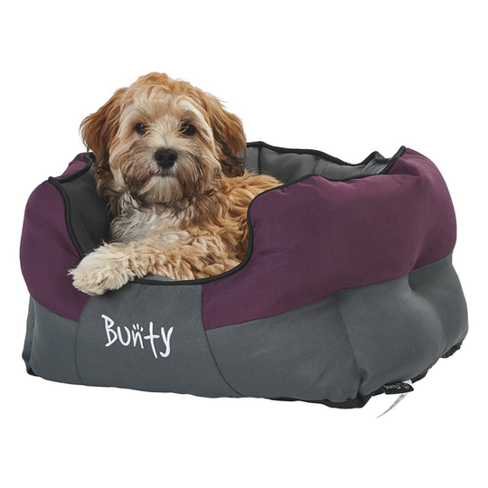 (Purple, Small) Bunty Anchor Dog Bed | Heavy-Duty Water Resistant Pet Bed