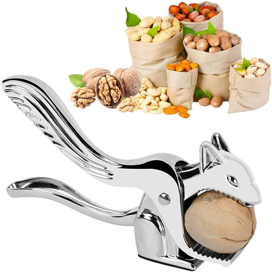 Nutcracker, Nutcracker Tool, Nut Cracker, Nut Opener, Nut Cracker, Squirrel Shape Appearance, for Walnuts, Pecans, Hazelnuts, Almonds, Brazil Nuts or