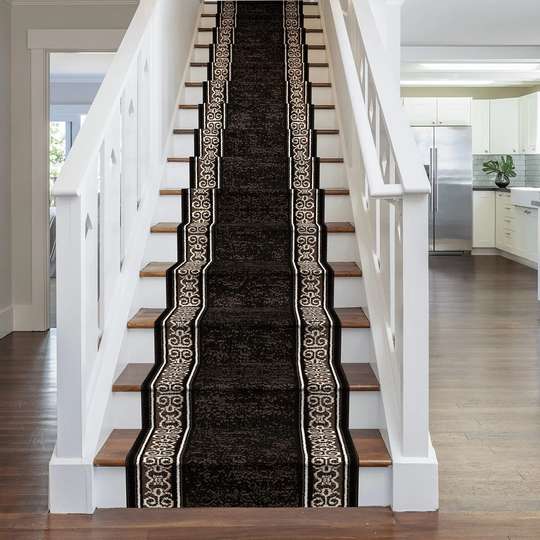 Altigarron Tufted Brown Stair Runner Rug