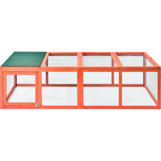 Spacious Wooden 70" Outdoor Pet Cage Rabbit Coop Chicken Coop Duck Coop Guinea Pig Cage Designed For Small Animals