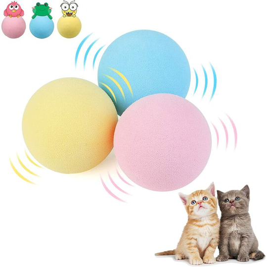 Cat Toys Interactive Balls for Cat Toys Catnip Pets Kittens Dogs Chaser Ball Toys with Sounds