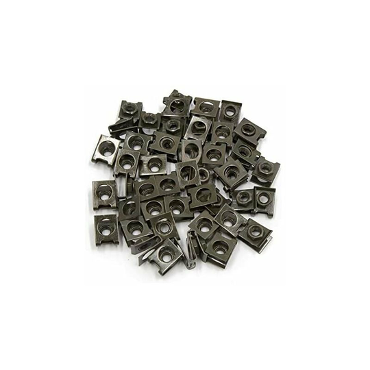 Monly - 50 Pieces Motorcycle Dark Green Metal Nuts M6 u Clip Fastener Fairing Gear