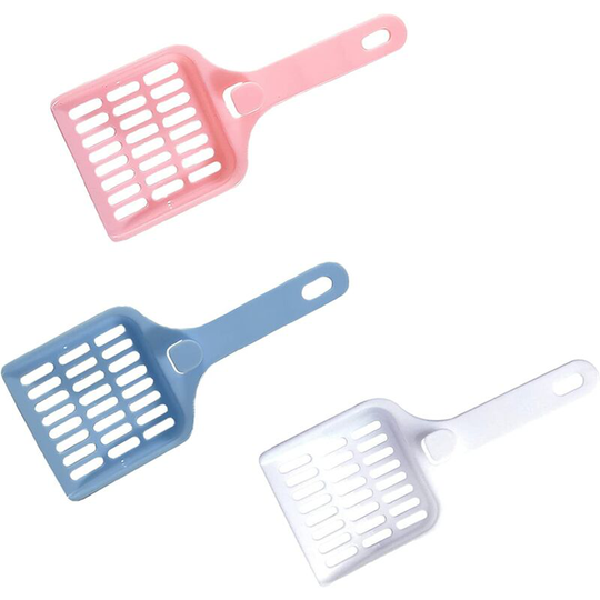 3pcs cat litter scoop cat litter box with holder pet sand waste cat sand scoop plastic cat litter shovel with long handle comfortable for cats kittens