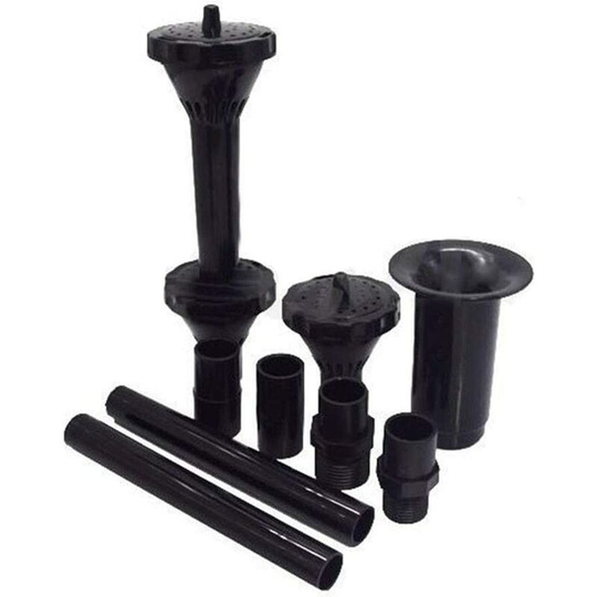 9Pcs Small Nozzle Heads Kit Nozzle Water Fountain Fountain for Pond Fountain Submersible Pump Black Pool