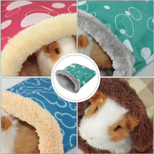 Deckon - Hamster Sleeping Bag Warm Plush Small Pet Guinea Pig Nest Hamster Chinchilla Mice Random Color (Medium)