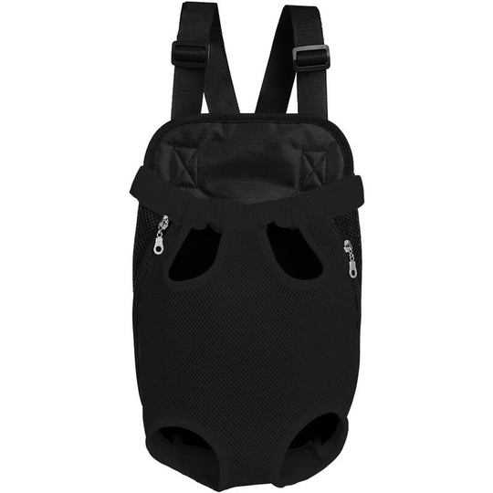 Legs-Out Front Pet Dog Carrier,Hands-Free Adjustable Backpack Travel Bag for Small Medium Puppy Doggie Cat Bunny Breeds Outdoor l, black - Langray