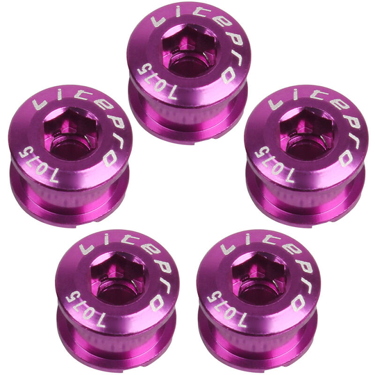 5 pcs Single Bike Chainring Bolts Aluminum Alloy Bicycle Chainwheel Nuts Screws Bicycle Accessories For Road Bike Mountain Bike,model:Purple