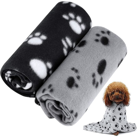 Dog Cat Puppy Blankets Pet Blanket With Paw Prints Pet Cushion Soft Fleece Dog Cat Blanket Puppy Dog Blanket