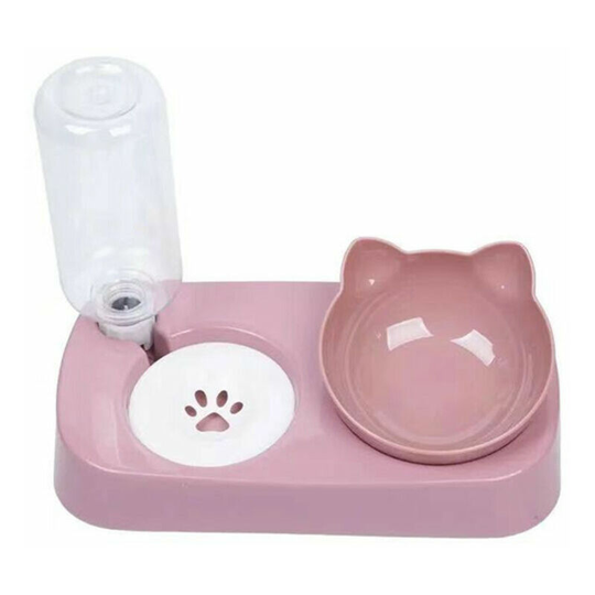 Monly - Cat bowl Kitten bowl Food and water dispenser for cats and dogs 15° tilting cat bowl Anti-vomiting bowl for cats dogs pets
