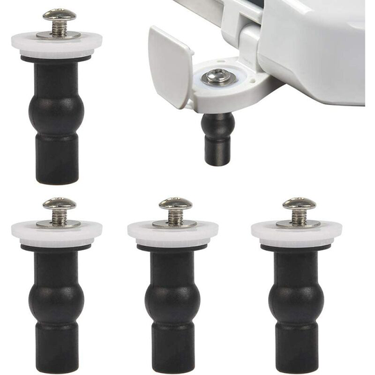 Briday - 4 pieces Toilet seat Screw fixing for toilet toilet seat Fixings for universal toilet toilet & upper nuts for bathrooms Replacement toilet