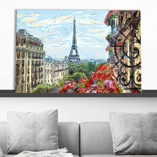 Paris by Day - Wrapped Canvas Painting Print