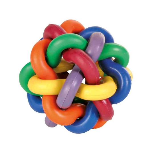 Knotted Ball, Natural Rubber, Ă˜ 7cm - Rubber Ball Trixie Diameter Pack 4 Dog - natural rubber ball knotted trixie 7 cm diameter pack 4 dog toy