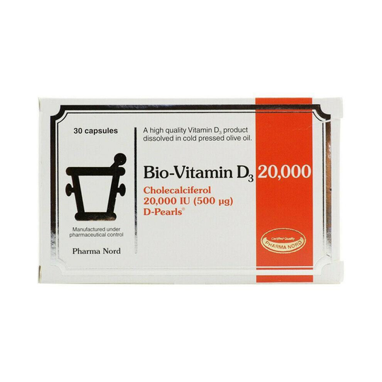 Bio Vitamin D3 500MCG Supplements 20000IU x 30 by Pharma Nord