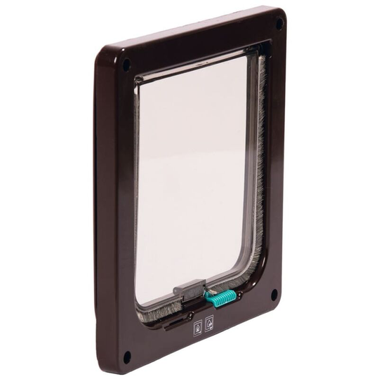 2-way Lockable Cat Door Porta 19.2x20x5 cm Brown Karlie Brown