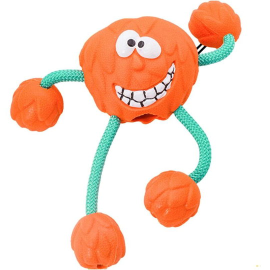 Betterlifegb - Betterlife Dog Toy Ball Chew Toys,Dog Rope Ball Multi-Function Molar Toy Cleaning Teeth Interactive Toy Rubber Milk Taste,1pcs