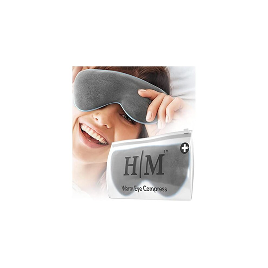 Heated Eye Mask for Dry Eyes - Microwave Activated Warm Eye Compress Treats Blepharitis & Styes - Our Plush, Warm Compress for Eyes Includes a Ad