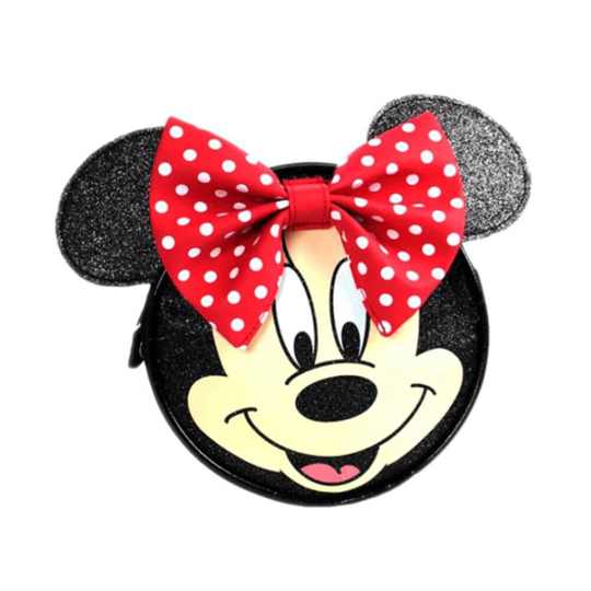 Minnie Mouse Face Cross Body Bag with 3D Ears