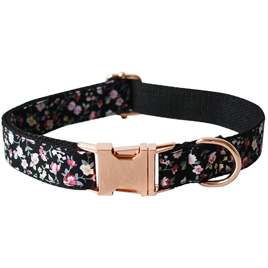Set of 2 Cute Puppy Collars, Flower Design for Female Dog with Detachable Flower Decoration