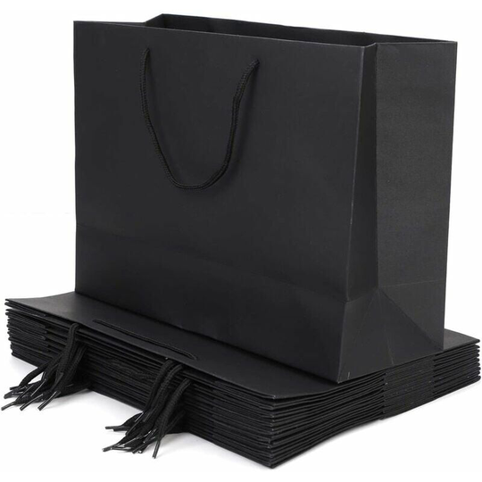 Monly - 10 Pack Kraft Paper Bags Large Christmas Favor Bags Handbag with Handle Favor Bags Recyclable Packaging Treat Bags Shopping Bag for Birthday