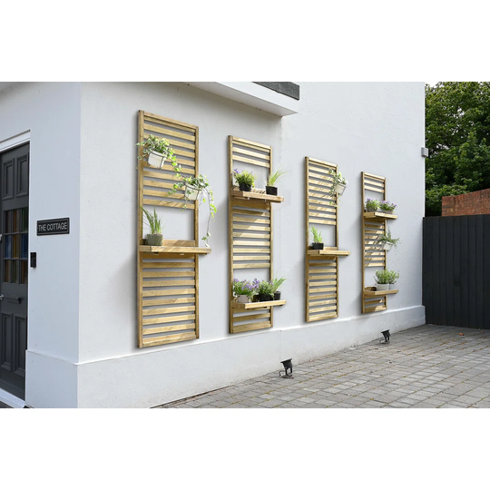 1 Shelf Slatted Wall Planter