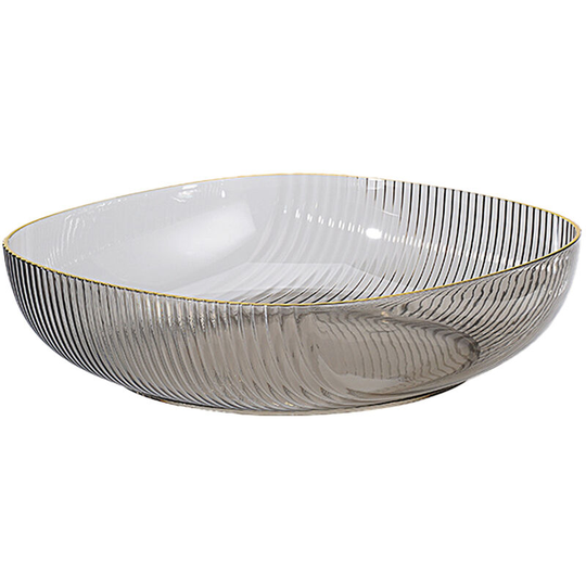 Crystal Fruit tray living room transparent tea heart nut dry compote black