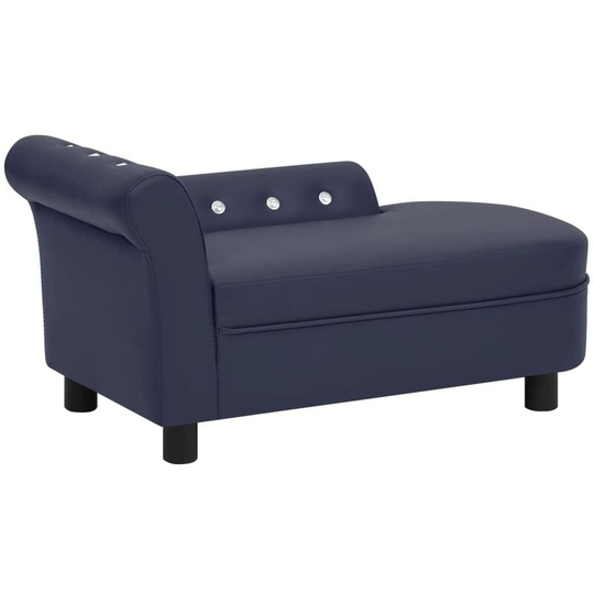 Dog Sofa Blue 83x45x42 cm Faux Leather Vidaxl Blue
