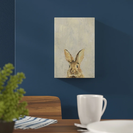 What up Rabbit by Julia Posokhova - Wrapped Canvas Painting Print