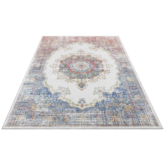 Deckert Tufted Red/Blue Rug